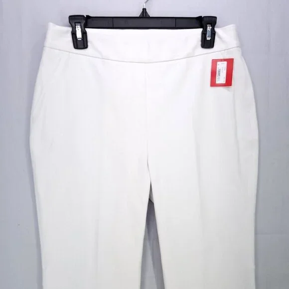 Spanx Ankle Flare Pant Comfort Elastic Waist Silver Lining Large Office Casual - Picture 14 of 15